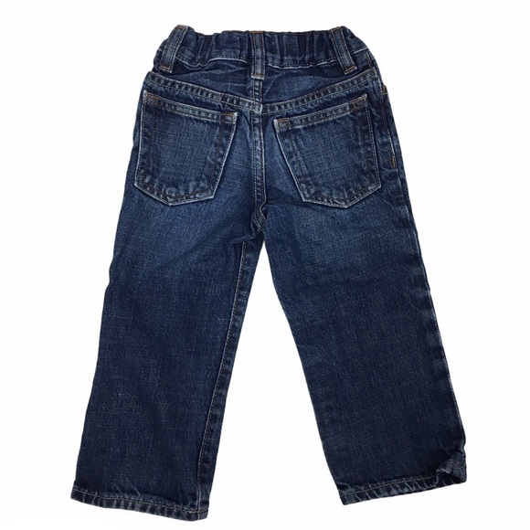 Baby GAP Jeans Original Straight Medium Dark Wash Denim 100% Cotton Size 2T - Picture 3 of 10